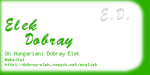 elek dobray business card